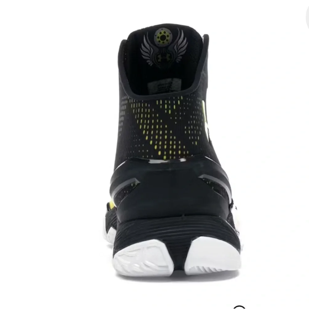 UNDER ARMOUR Curry 2 Speedform Black Yellow High Top Basketball Sneaker 10.5 GUC